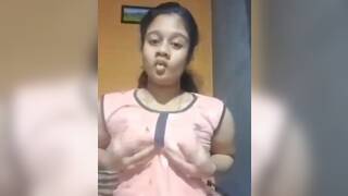 Beautiful Horny teen Girl boobs pressing n Masturbating