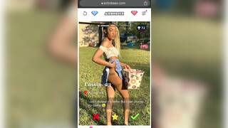 Ebony Babe Creampied in Public