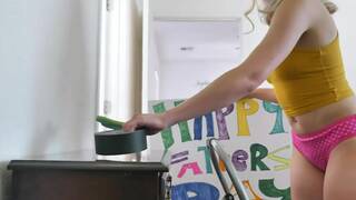 helping my stepdad cum for fathers day