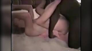 Older wife get creampied by bbc while cuckold recording