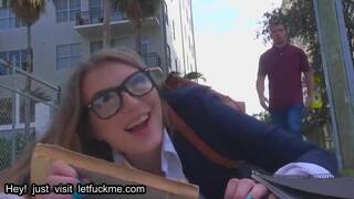 cumshot big tits teen needs a hand...and a cock!