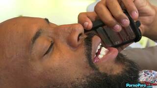 Cute Tatted Blonde In Glasses Luna Legend Sucks A Big Black Dick