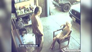 Secret garage slut gets fucked