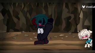 Two wolves fuck in cave