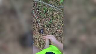 cum in public park on found thong