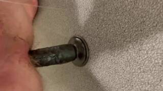 Fucking my ass in public hallway outside apartment