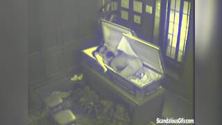 Couple Blowjob Fucking in Coffin