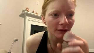 Hairy pussy blonde slut get creampie after hard pounding live at sexycamx