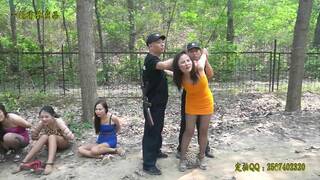 public execution of Chinese prisoner girls
