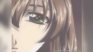 Erotic anime kissing foreplay