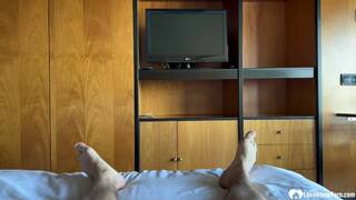 Nerdy blonde next door sucks a cock