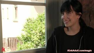 Spooky slave groped and public fucked on a rooftop