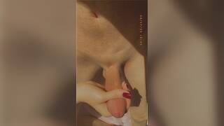 My hot wife lubes up my cock