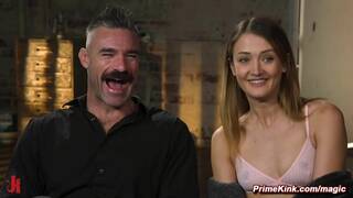 Slim bound beauty deep throat and pussy fucked