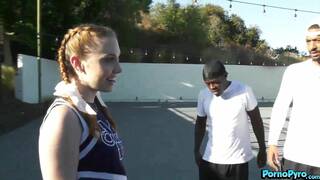 Redhead Cheerleader Arietta Adams Bangs Da Black Ball Playaz