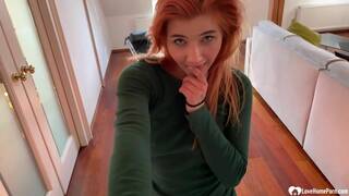 Redhead could not wait to play with herself