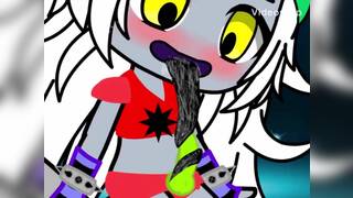 Futa Roxy sucks herself off