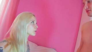 Blonde with hot curvy body get facial after hard pounding live at sexycamx