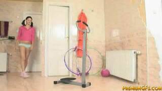 Sexy petite teen going solo with dildo