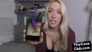 SPH domina fucked in front of fat loser with small cock