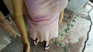 Public Sex in Abandoned House with Asian Teen and Cum Inside