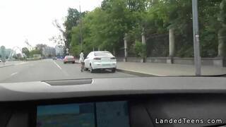 Beautiful Russian teen anal fucked POV outdoor 720p