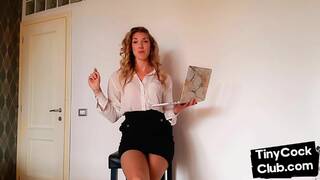 CFNM domina disgusted by small dick pics from club