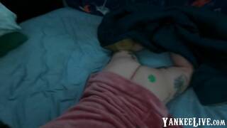 Big-Ass Amateur's Blowjob in Pink Hoodie