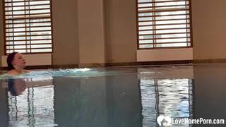 Getting a bj from a pool babe