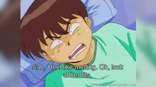 Busty anime teen slut eats dick