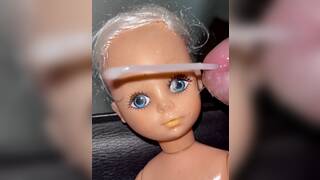 Having sex with dirty secondhand store flower power doll fucking cumshot and facial