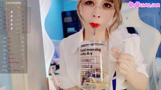 A Sexy Asian Cam Girl Playing With Her Tight Pink Pussy