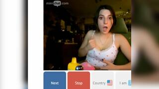 Blonde shows nipples