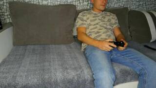 Big-Titted Blonde Teen Gives Blowjob and Orgasms Instead of Video Games