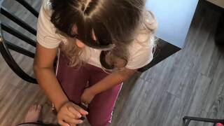 Big-Ass Latina Schoolgirl Gets Rough Creampie at Hotel