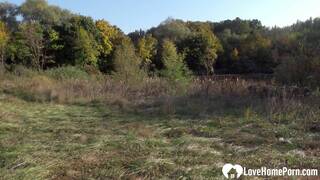 Sucking my boner in a nice field