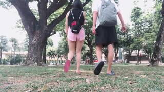 Asian School Girl Goes Wild Camping with Seniors