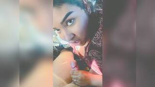 Pretty Latina dick sucker