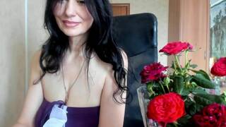 Big Dildo, Footjob & Piss: Busty Brunette MILF Cums Hard