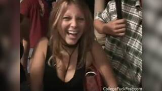College teen whores partying and teasing