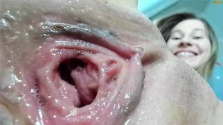 Beautiful view of a girl's vagina