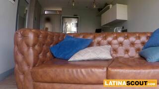 Hot skinny blondie is talked into getting fucked by hung casting scout