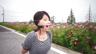 Chinese Girl outdoor exhibitionism BDSM Training 63