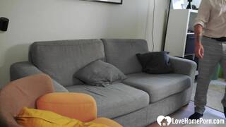 Redhead babysitter gets drunk on my big pecker