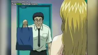 Beautiful busty babe satisfies naughty man