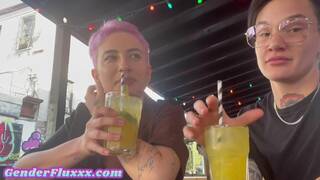 Real amateur F2M going down and fuck