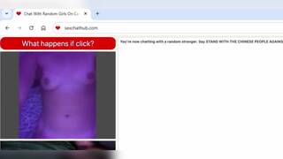 Horny omegle teen helps daddy cum