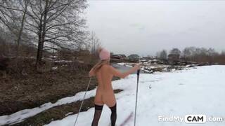 Nude Skiing Solo Female With Tattoos