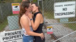 Public Double Blowjob and Messy Facial with Two Hot MILFs
