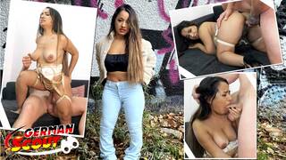 GERMAN SCOUT - Small Latina Midget Munequita Enfadada Talk to Big Dick Casting Fuck